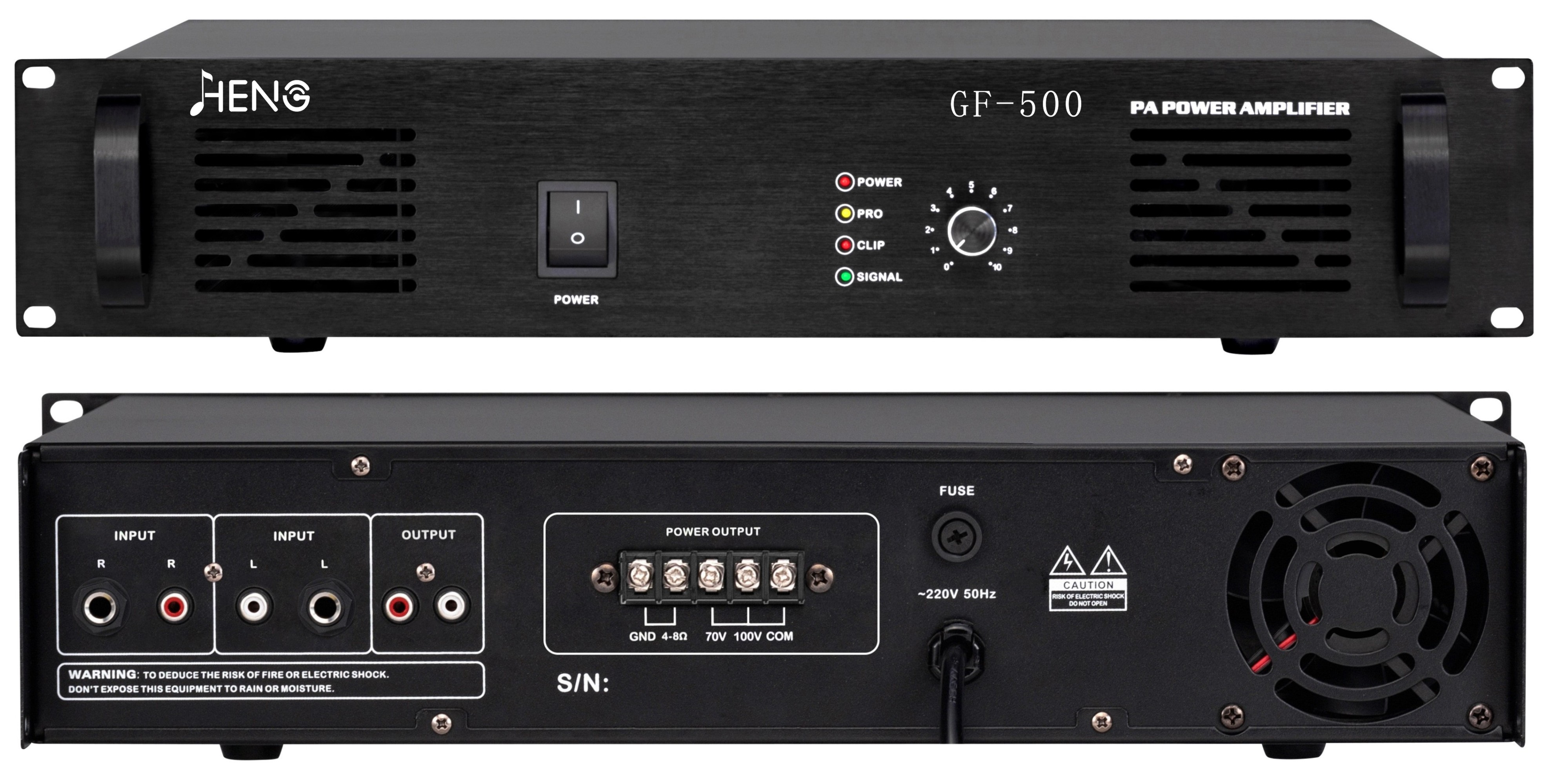 纯后级广播功放GF-500